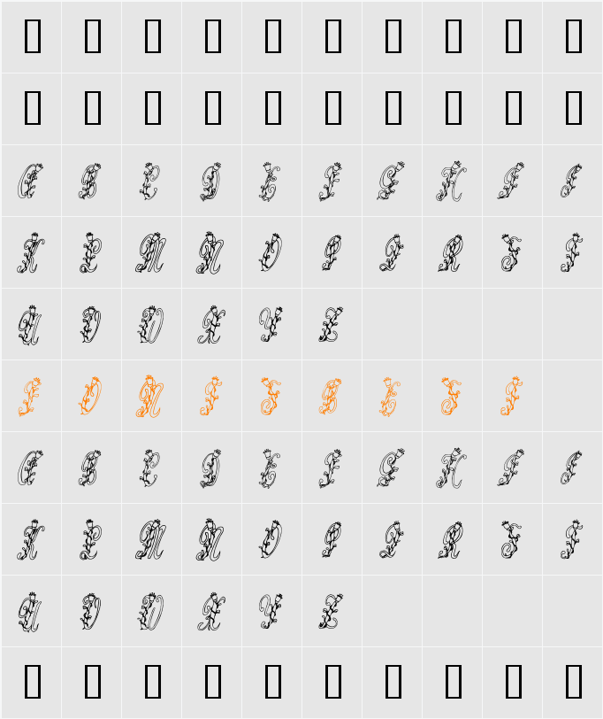Tulips  Character Map