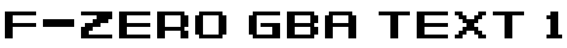 F-Zero GBA Text 1 Font Image