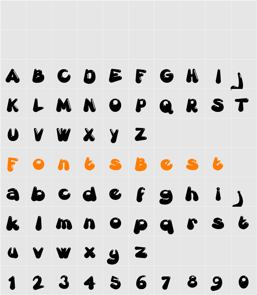 Gretoon Highlight Character Map