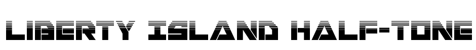 Liberty Island Half-Tone Font Image