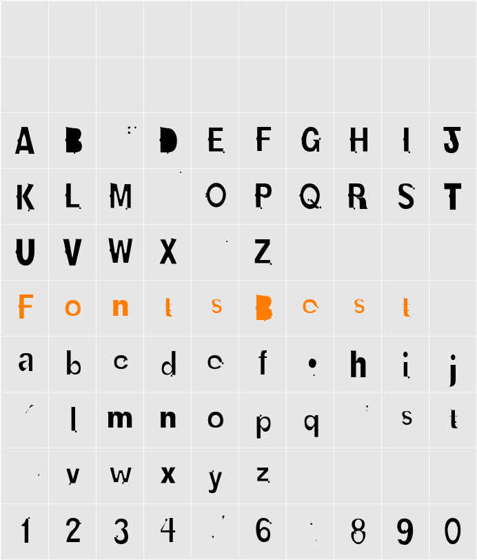 NewBold-Light Character Map
