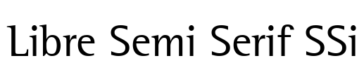 Libre Semi Serif SSi Font Image