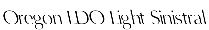 Oregon LDO Light Sinistral Font Image