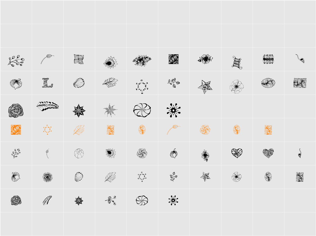 DigiStampsOne Character Map