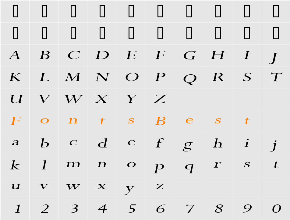 Rapid Extended Character Map