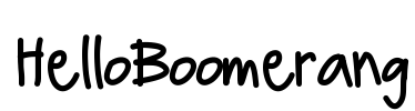 HelloBoomerang Font Image