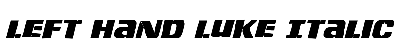 Left Hand Luke Italic Font Image