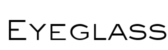 Eyeglass Font Image