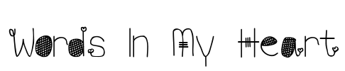 Words In My Heart Font Image