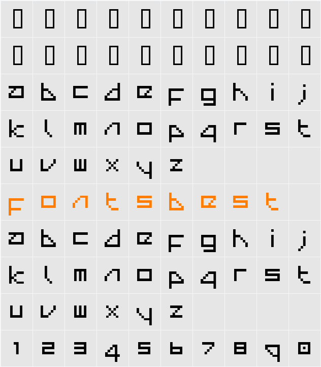 superrazor Character Map