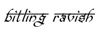 bitling ravish Font Image