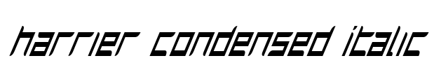 Harrier Condensed Italic Font Image