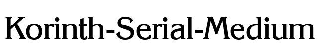 Korinth-Serial-Medium Font Image