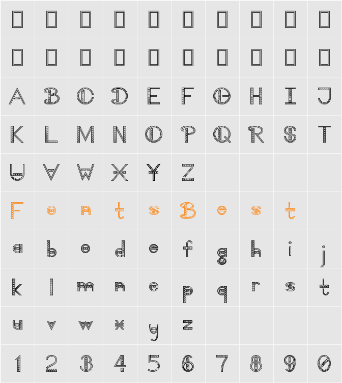 Too Damn Fancy Character Map