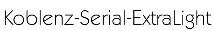 Koblenz-Serial-ExtraLight Font Image