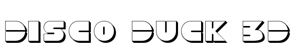 Disco Duck 3D Font Image