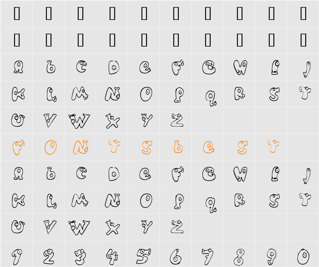 Slumper Character Map