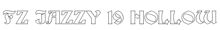 FZ JAZZY 19 HOLLOW Font Image