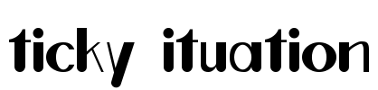 ticky ituation Font Image