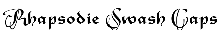Rhapsodie Swash Caps Font Image