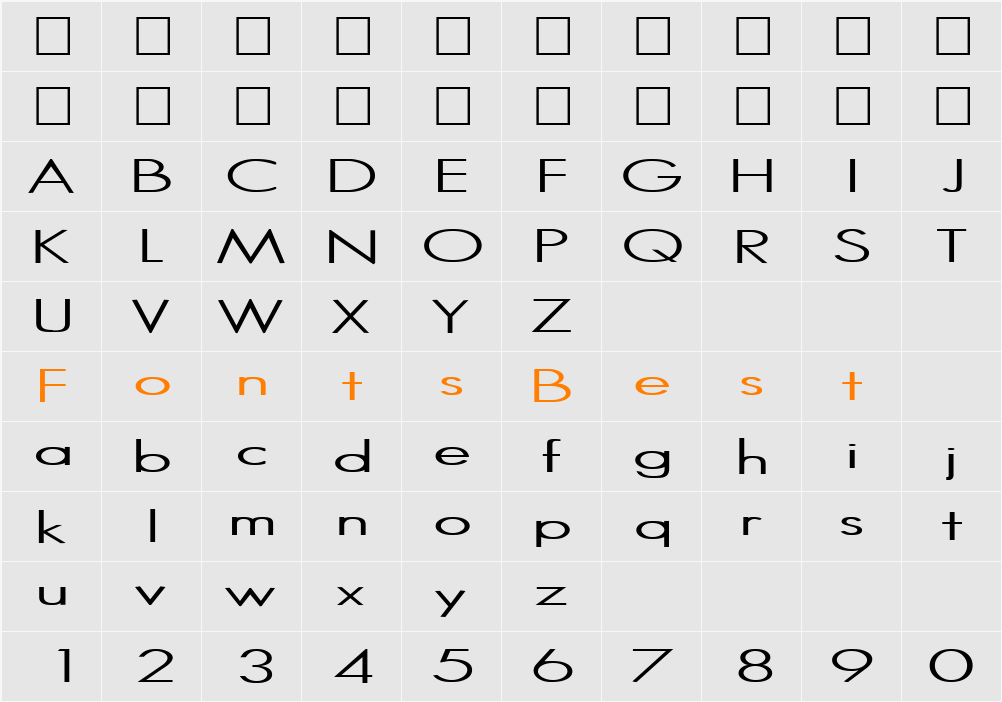 Halibut Character Map