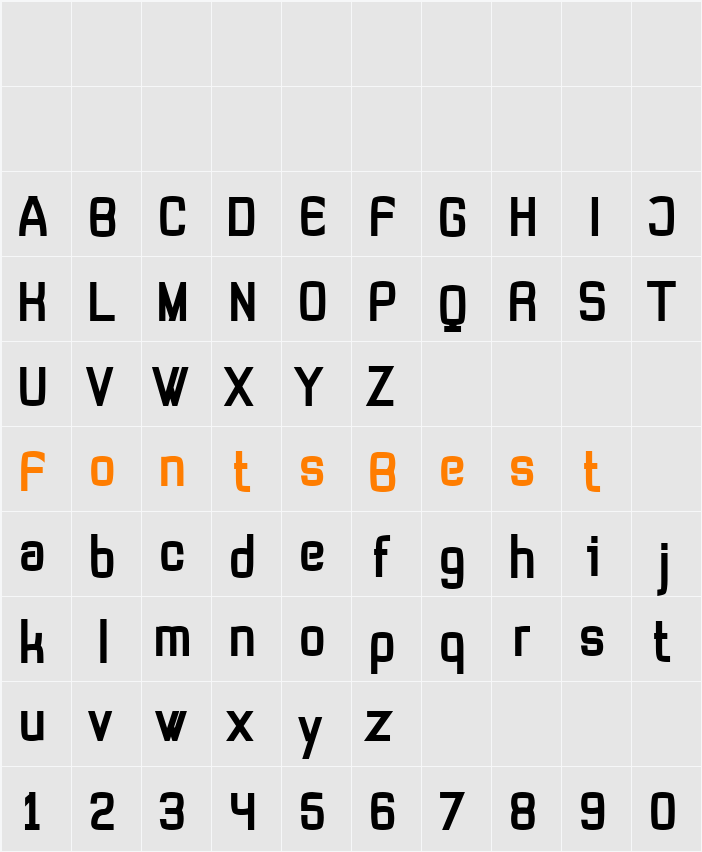 Tevegraphy Character Map