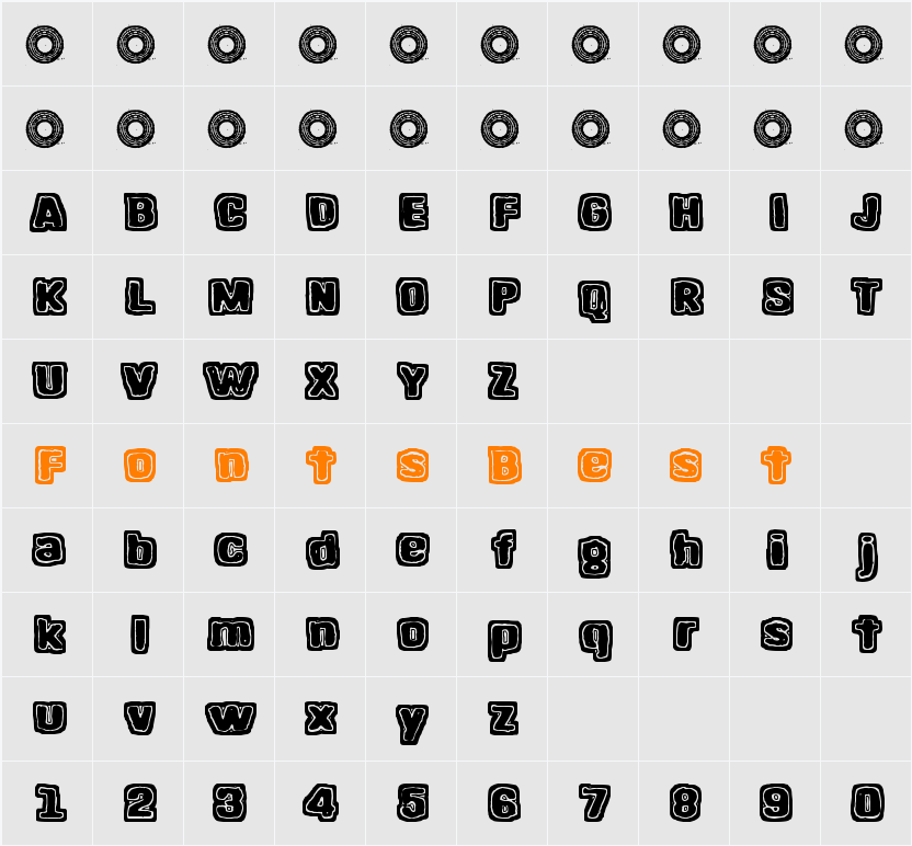 Hangen henki Character Map