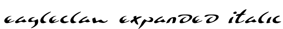 Eagleclaw Expanded Italic