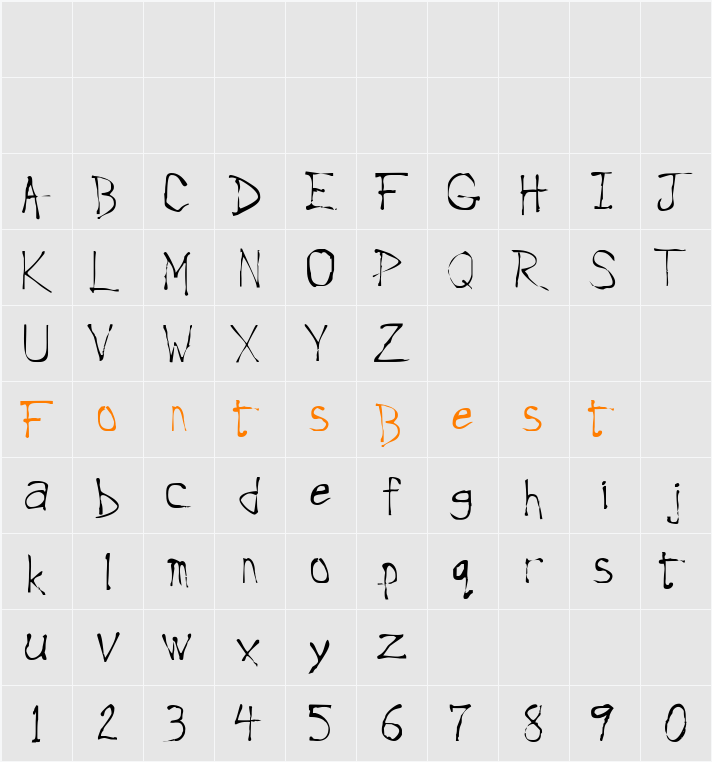 Roughedge Character Map