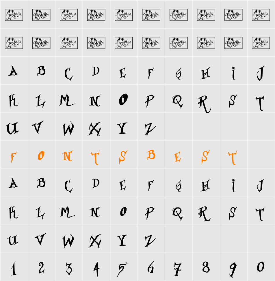 Borracho Character Map