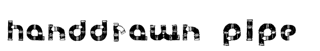 Handdrawn Pipe  Font Image