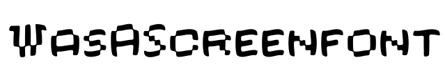 WasAScreenfont Font Image
