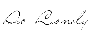 So Lonely Font Image