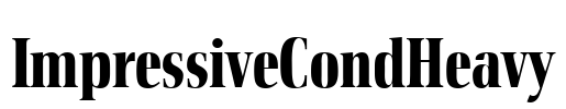 ImpressiveCondHeavy Font Image