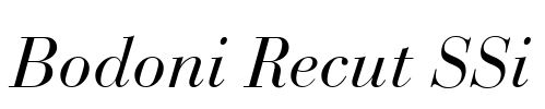 Bodoni Recut SSi Font Image