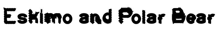 Eskimo and Polar Bear Font Image
