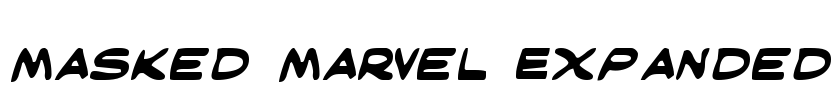 Masked Marvel Expanded Font Image