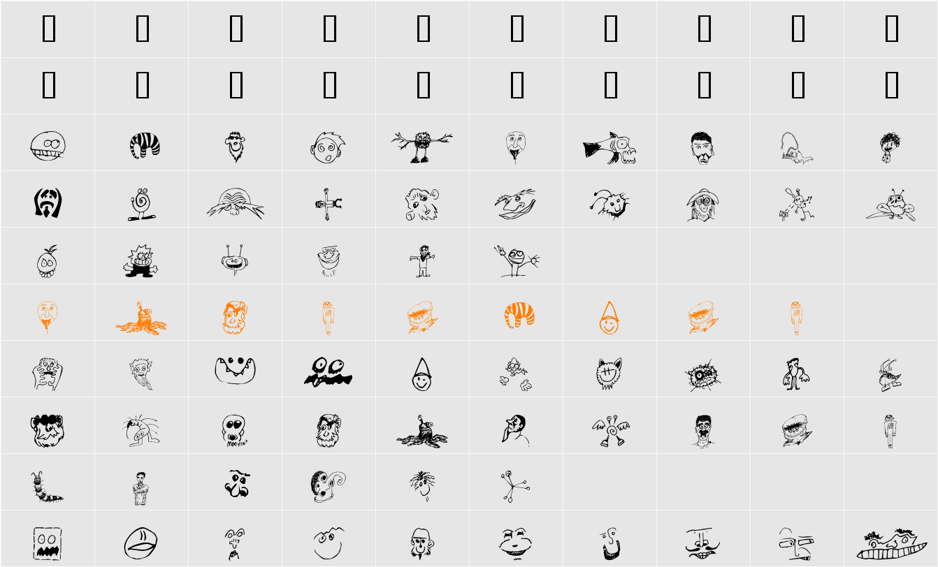 Brian Powers Doodle Character Map