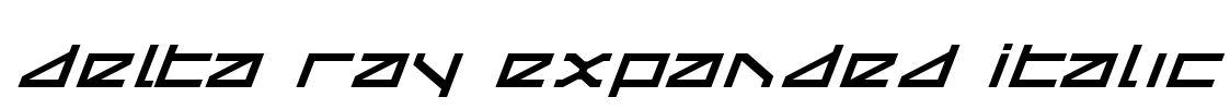 Delta Ray Expanded Italic Font Image