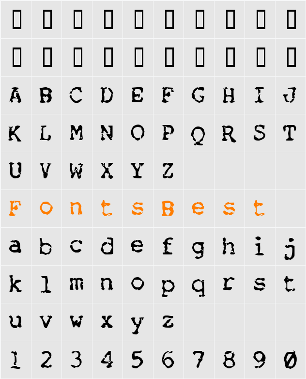 Nose Bleed Character Map