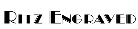 Ritz Engraved Font Image