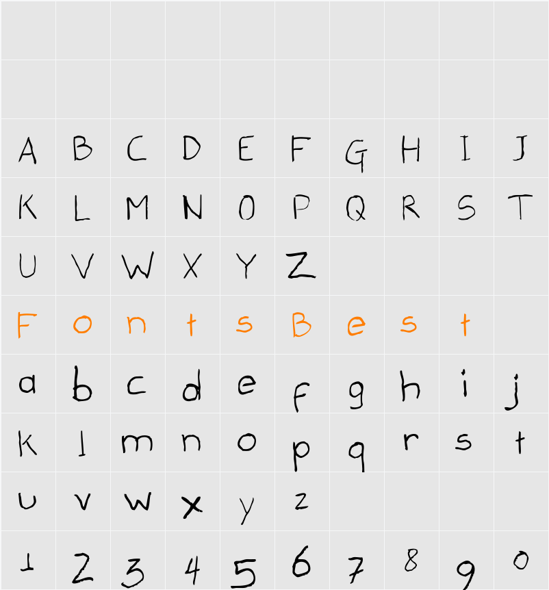 Draconian Mechanical Pencil Character Map