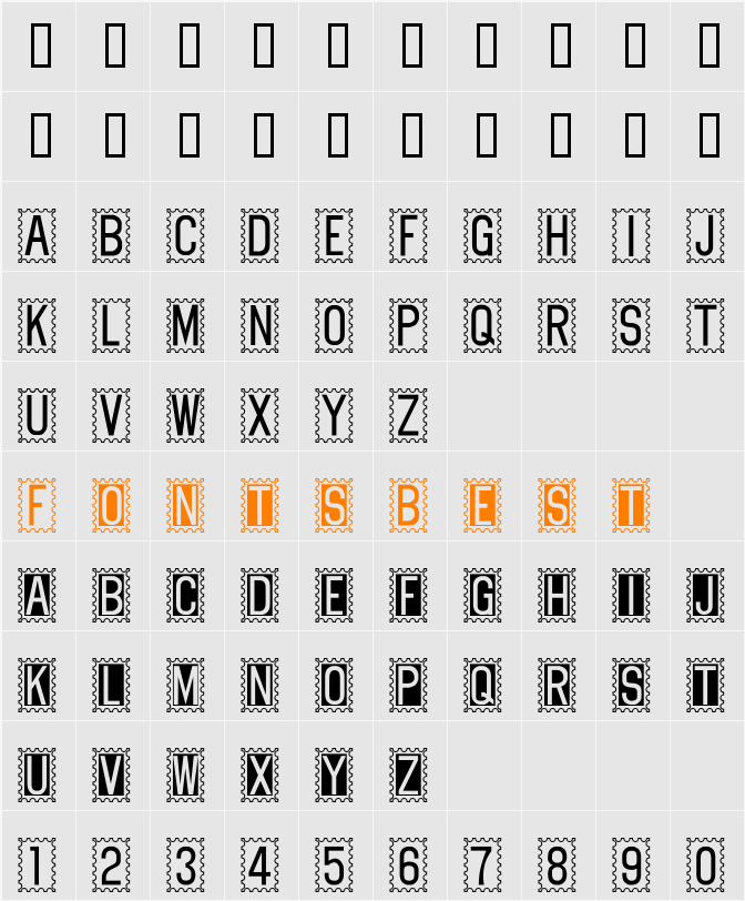 Stamper Character Map