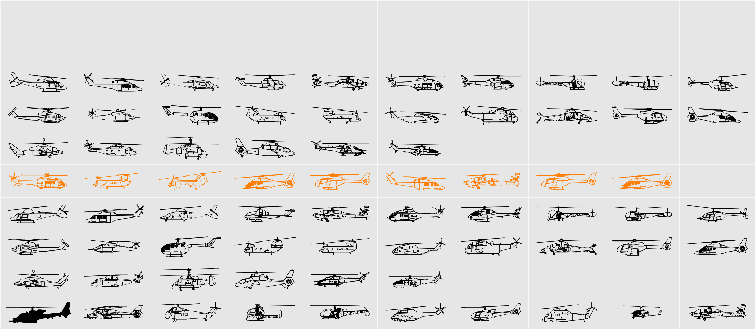 Hello Copters 2 Character Map