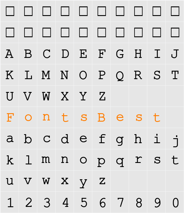 ER Kurier KOI-8 Character Map