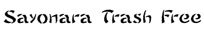 Sayonara Trash Free Font Image