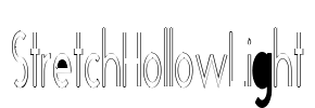 StretchHollowLight Font Image