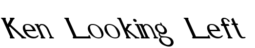 Ken Looking Left Font Image