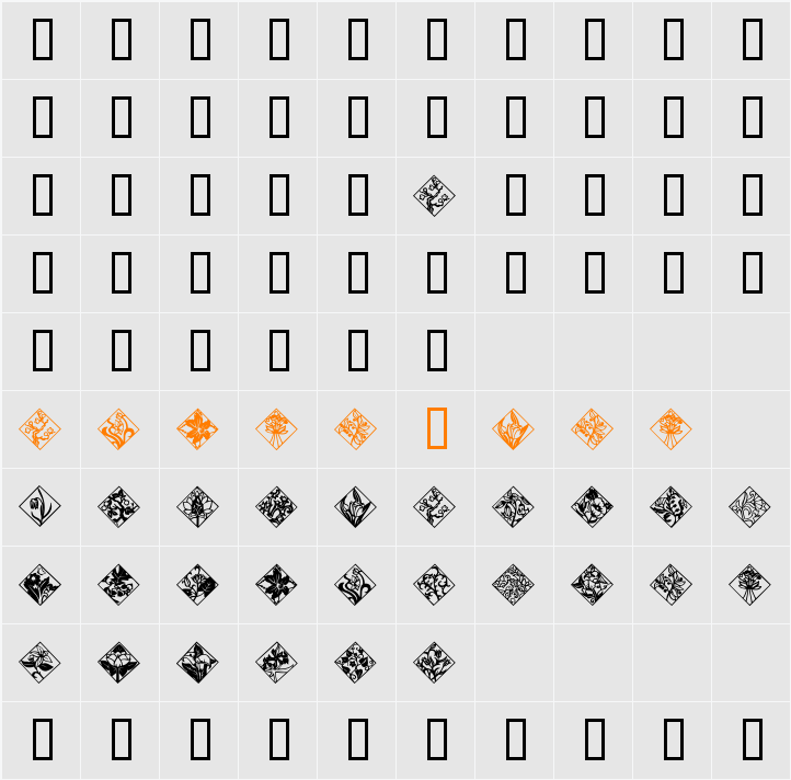 Tiles Character Map