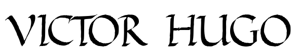 VICTOR HUGO Font Image